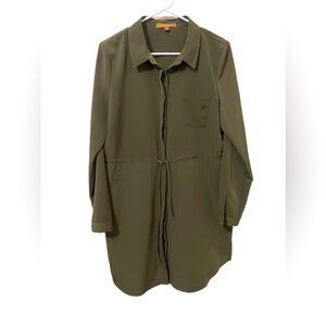 💜ELLEN TRACY GREEN STRING WAIST DRESS